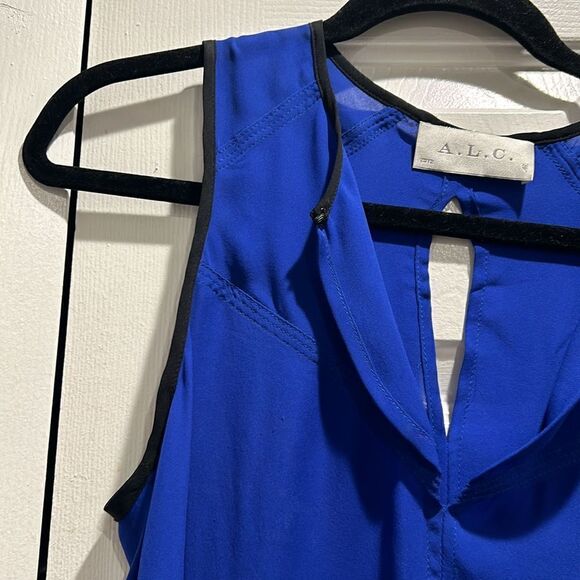 A.L.C. Royal Blue Sleeveless Blouse, Size Small - Picture 10 of 11